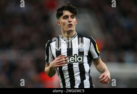 Newcastle on Saturday 3rd February 2024. Newcastle United's Tino Livramento during the Premier League match between Newcastle United and Luton Town at St. James's Park, Newcastle on Saturday 3rd February 2024. (Photo: Michael Driver | MI News) Credit: MI News & Sport /Alamy Live News Stock Photo