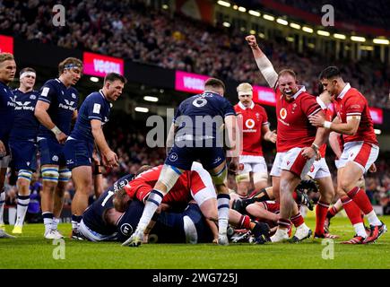 Wales' James Botham during the Guinness Men's Six Nations match at the