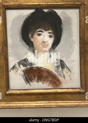 Portrait of Countess Albazzi, 1880, Pastel on Canvas, 1880, pastel on canvas. Edouard Manet. Guggenheim Museum, New York City. Stock Photo