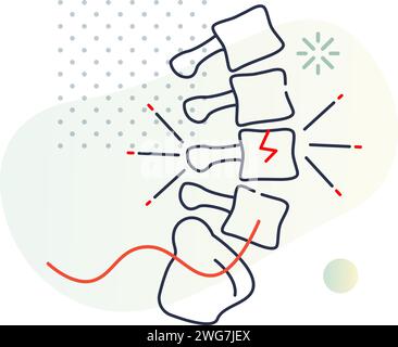 Spinal injury icon. Vector illustration isolated on white Stock Vector ...