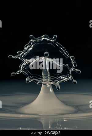 Abstract, splash art water drop collision photography Stock Photo