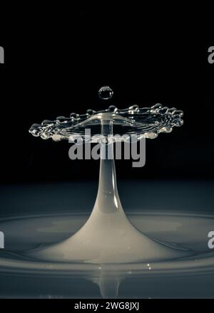 Abstract, splash art water drop collision photography Stock Photo