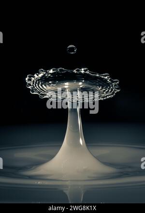 Abstract, splash art water drop collision photography Stock Photo