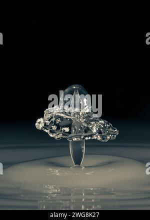 Abstract, splash art water drop collision photography Stock Photo