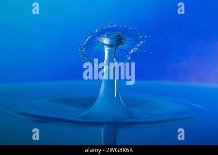 Abstract, splash art water drop collision photography Stock Photo