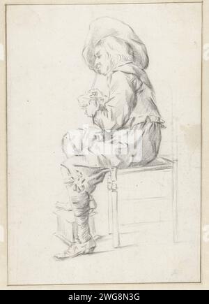 Young Man Lighting his Pipe - 17th century - 76x59 cm - oil on canvas ...