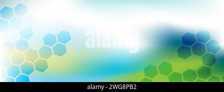 Abstract web background  banner template, Hexagon shapes Stock Vector