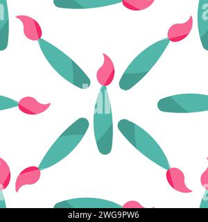 brush color draw tool childrens day pattern textile background. Stock Vector