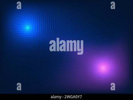 Abstract background Hexagonal geometric shapes that are arranged in waves to create an interesting dimension. Focusing on blue and purple calls, scree Stock Vector
