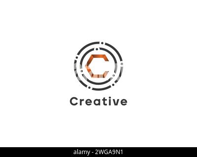 Letter C Logo Icon Vector Design. Creative simple elegant logo design Vector illustration template Stock Vector