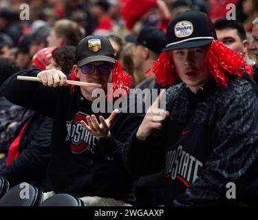 Columbus, Ohio, USA. 3rd Feb, 2024. Ohio State Buckeyes fans during the game against the Michigan Wolverines in Columbus, Ohio. Brent Clark/Cal Sport Media/Alamy Live News Stock Photo