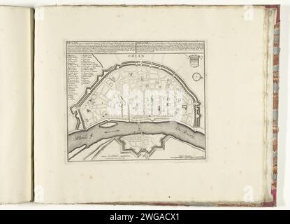 Map of Cologne, ca. 1701-1713, 1701 - 1714 print Map of Cologne. Part of the bundled series of 49 plates of renowned strong cities and fortresses in the Spanish Succession War, ca. 1701-1713. With the titles in Dutch and French. print maker: Amsterdamprint maker: Amsterdamafter print by: Francepublisher: Amsterdampublisher: Leiden paper etching maps of cities Cologne Stock Photo