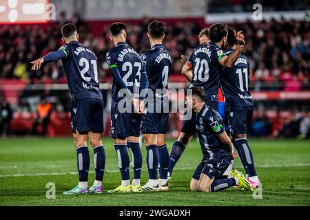 Girona, Spain. 03rd Feb, 2024. Real Sociedad team players seen during the LaLiga EA Sports match round 23 between Girona F.C and Real Sociedad at Estadi Montilivi. Final score; Girona F.C 0 - 0 Real Sociedad. Credit: SOPA Images Limited/Alamy Live News Stock Photo