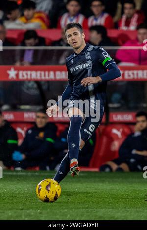 Girona, Spain. 03rd Feb, 2024. Igor Zubeldia of Real Sociedad seen in action during the LaLiga EA Sports match round 23 between Girona F.C and Real Sociedad at Estadi Montilivi. Final score; Girona F.C 0 - 0 Real Sociedad. Credit: SOPA Images Limited/Alamy Live News Stock Photo