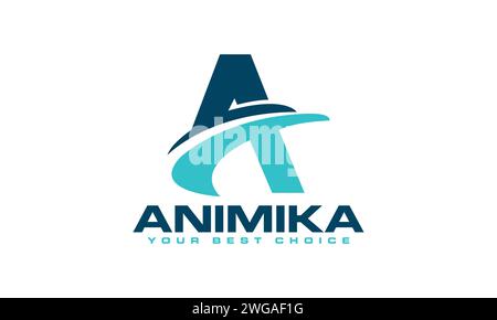 A Letter Logo Design. Unique and Modern A Logo Design. Stock Vector