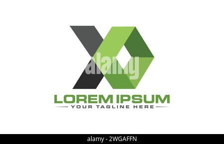 XO Letter Logo Design. Unique and Professional XO OX Logo Design. Stock Vector