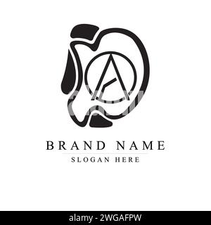 initials letter DA logo design vector illustration template, Initial letter DA logo Stock Vector
