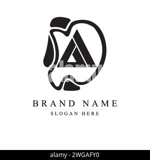 initials letter DA logo design vector illustration template, Initial letter DA logo Stock Vector