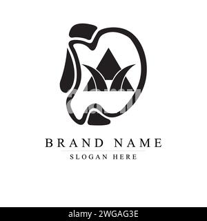 Creative DA letter vector logo design, AD Monogram vector sign, DA Character logotype symbol Stock Vector