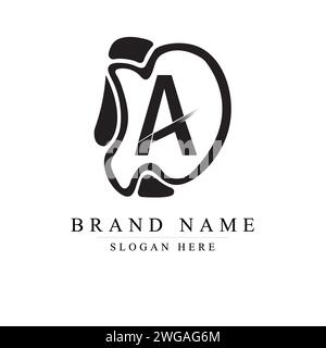 Modern and unique letter DA, AD initials logo design, Initial lowercase letter logo DA Stock Vector