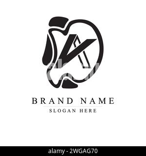 Modern and unique letter DA, AD initials logo design, Initial lowercase letter logo DA Stock Vector