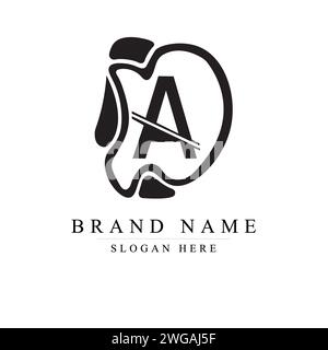 Logo design letter DA,  Elegant modern. Vector template. Modern Abstract Letter DA Logo, Initial lowercase letter logo DA Stock Vector