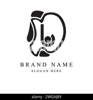 Letter BD Logo Template Design, DB Vector Illustration Design Editable Resizable Stock Vector