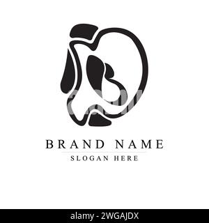 initials letter DB logo design vector illustration template, Initial letter DB logo Stock Vector