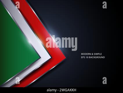 Luxurious abstract triangles background with Italy insignia. Vector illustration Stock Vector