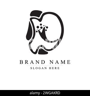 Modern and unique letter DC initials logo design, Initial lowercase letter logo dc Stock Vector