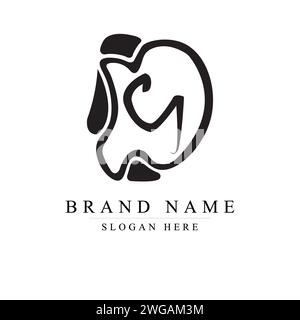 initials letter DC logo design vector illustration template, Initial letter DC logo Stock Vector