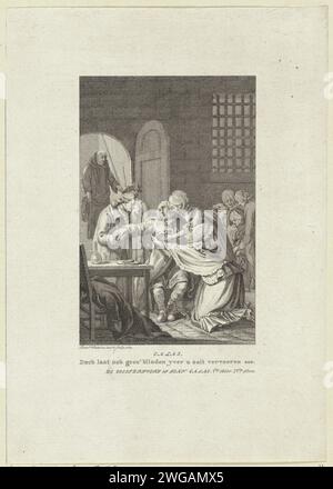 Crying and desperate figures in a cell, Reinier Vinkeles (I), 1784 ...