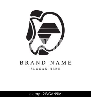 Modern and unique letter DE initials logo design, Initial lowercase letter logo dd, monogram rounded shape, Modern Abstract Letter DE logo, DE logo Stock Vector