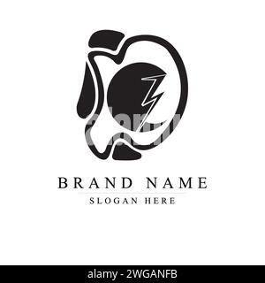 DE logo energy vector for identity company. DE initial letter volt template vector illustration for your brand Stock Vector