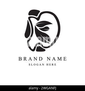 Modern and unique letter DT initials logo design, Initial lowercase letter logo dt, monogram rounded shape, Modern Abstract Letter DT logo, td logo Stock Vector