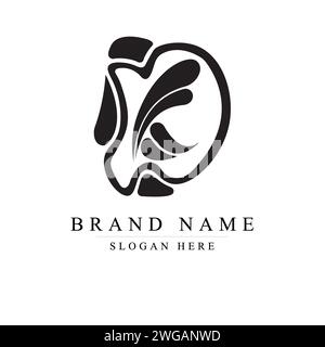 Modern and unique letter DT initials logo design, Initial lowercase letter logo dt, monogram rounded shape, Modern Abstract Letter DT logo, td logo Stock Vector
