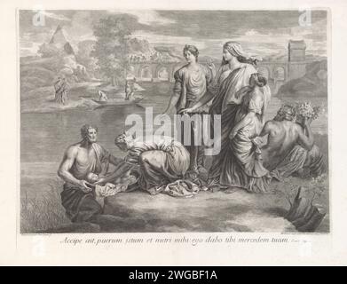 Nicolas Poussin - Pharaoh's Daughter Finds Baby Moses Stock Photo - Alamy