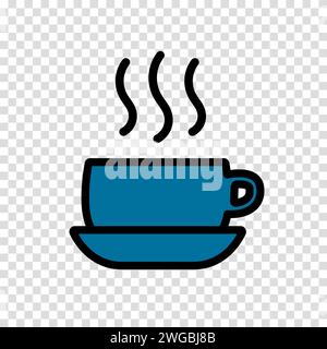 Coffee cup icon. Tea cup symbol. Vector clipart on a transparent background. Stock Vector