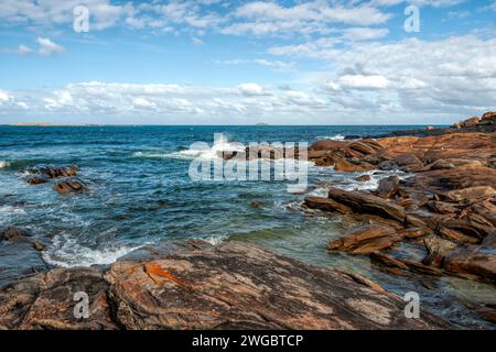 Rocky coastline, Torndirrup National Park near Albany, Western Australia, Australia Stock Photo