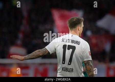 ©PHOTOPQR/VOIX DU NORD/Thierry Thorel ; 03/02/2024 ; Fribourg en Brisgau, le 3 fevrier 2024 - rencontre de la Bundesliga a l'Europa Park Stadion entre le Sc Freiburg et le VfB Stuttgart - Photo : Thierry Thorel / La Voix du Nord  Freiburg im Breisgau, February 3, 2024 - Bundesliga match at the Europa Park Stadion between SC Freiburg and VfB Stuttgart - Stock Photo