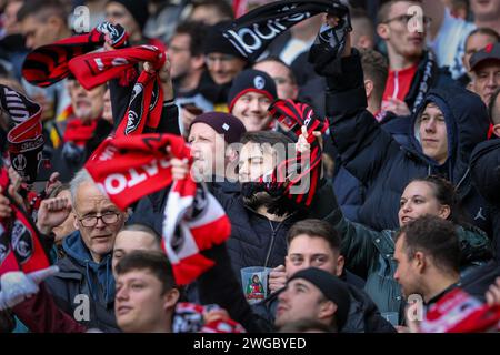 ©PHOTOPQR/VOIX DU NORD/Thierry Thorel ; 03/02/2024 ; Fribourg en Brisgau, le 3 fevrier 2024 - rencontre de la Bundesliga a l'Europa Park Stadion entre le Sc Freiburg et le VfB Stuttgart - Photo : Thierry Thorel / La Voix du Nord  Freiburg im Breisgau, February 3, 2024 - Bundesliga match at the Europa Park Stadion between SC Freiburg and VfB Stuttgart - Stock Photo