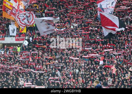 ©PHOTOPQR/VOIX DU NORD/Thierry Thorel ; 03/02/2024 ; Fribourg en Brisgau, le 3 fevrier 2024 - rencontre de la Bundesliga a l'Europa Park Stadion entre le Sc Freiburg et le VfB Stuttgart - Photo : Thierry Thorel / La Voix du Nord  Freiburg im Breisgau, February 3, 2024 - Bundesliga match at the Europa Park Stadion between SC Freiburg and VfB Stuttgart - Stock Photo