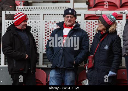 Middlesbrough, UK. 04th Feb, 2024. Sunderland fans arrive during the Sky Bet Championship match Middlesbrough vs Sunderland at Riverside Stadium, Middlesbrough, United Kingdom, 4th February 2024 (Photo by Mark Cosgrove/News Images) in Middlesbrough, United Kingdom on 2/4/2024. (Photo by Mark Cosgrove/News Images/Sipa USA) Credit: Sipa USA/Alamy Live News Stock Photo