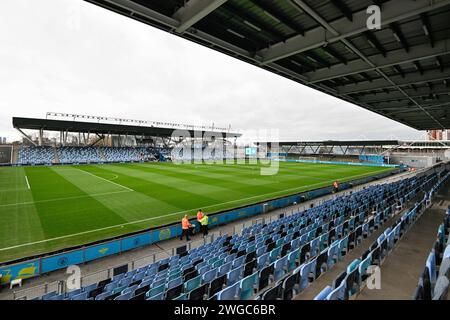 Manchester, UK. 04th Feb, 2024. A general view of Joie Stadium ahead of the match, during the The FA Women's Super League match Manchester City Women vs Leicester City Women at Joie Stadium, Manchester, United Kingdom, 4th February 2024 (Photo by Cody Froggatt/News Images) in Manchester, United Kingdom on 2/4/2024. (Photo by Cody Froggatt/News Images/Sipa USA) Credit: Sipa USA/Alamy Live News Stock Photo