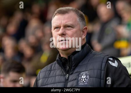 Coventry City Manager Mark Robins is seen before the Sky Bet Championship match between Norwich City and Coventry City at Carrow Road, Norwich on Saturday 3rd February 2024. (Photo: David Watts | MI News) Credit: MI News & Sport /Alamy Live News Stock Photo