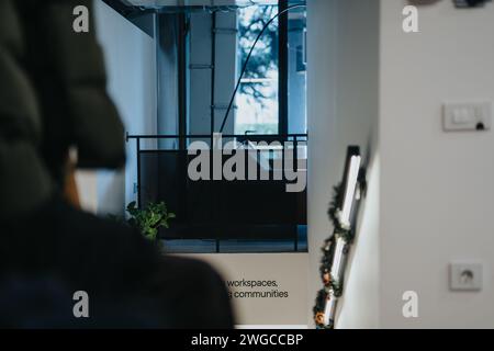 Multiracial business colleagues discussing and strategizing for project in a corporate office with a pleasant atmosphere. Stock Photo