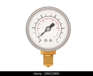 Pressure gauge ideal for car tyre vector illustration isolated on white background Stock Vector