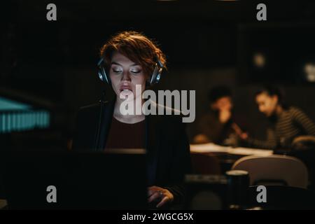 Confident businesswoman discussing innovative business strategies for global expansion. Stock Photo