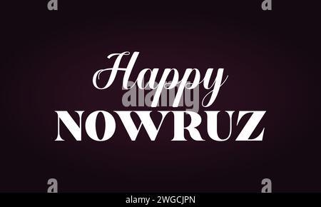 Happy Nowruz amazing text illustration design Stock Vector