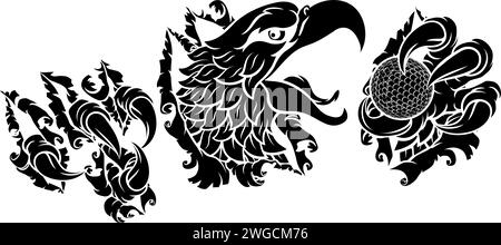 Bald Eagle Hawk Ripping Golf Ball Mascot Stock Vector